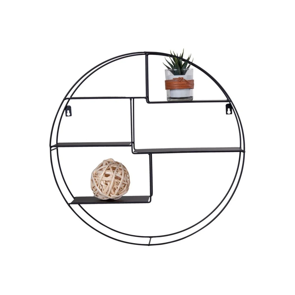 Genk vegghylle stål sort diameter 47 x 10 cm - Image 3