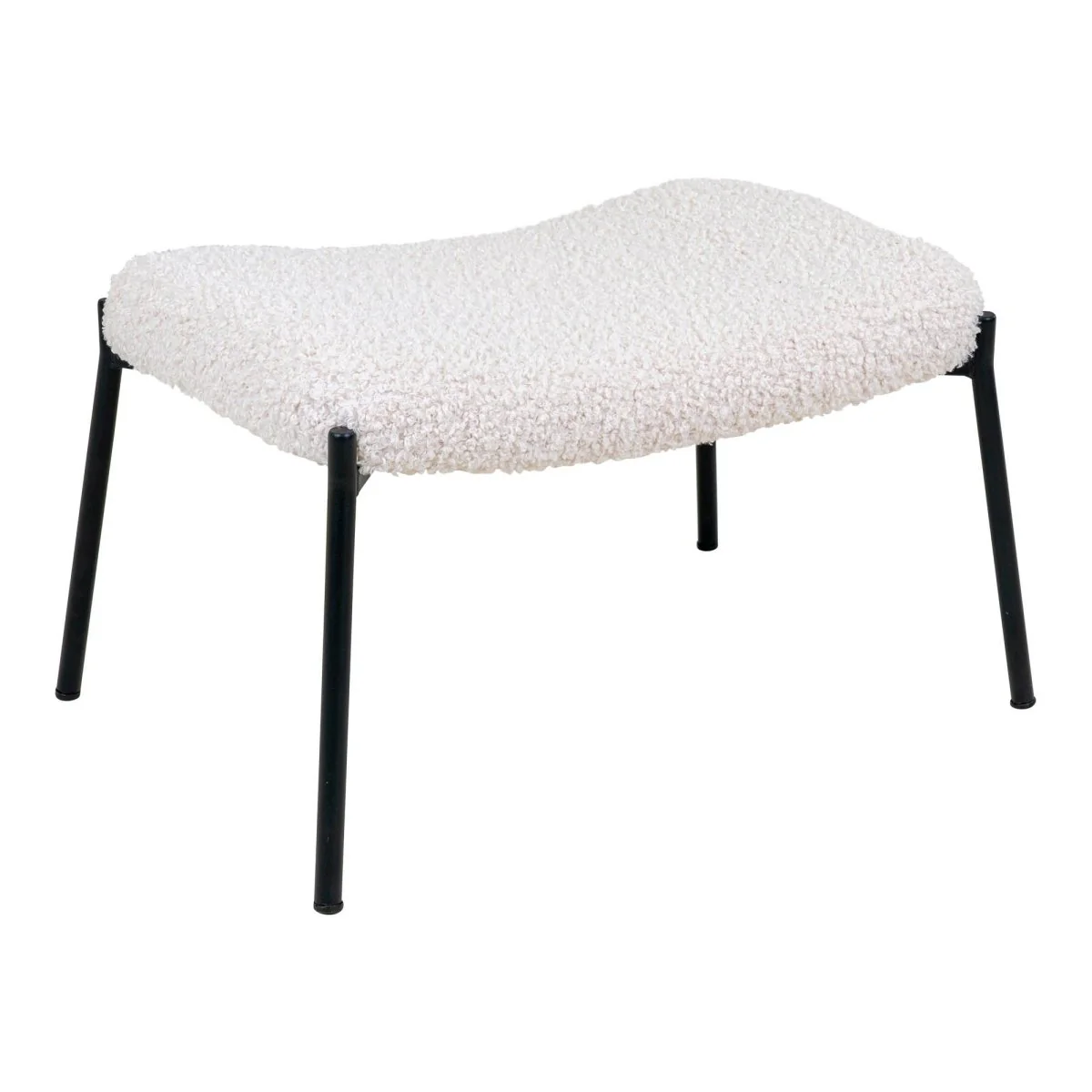 Glasglow sett lounge stol og puff hvit - Image 5