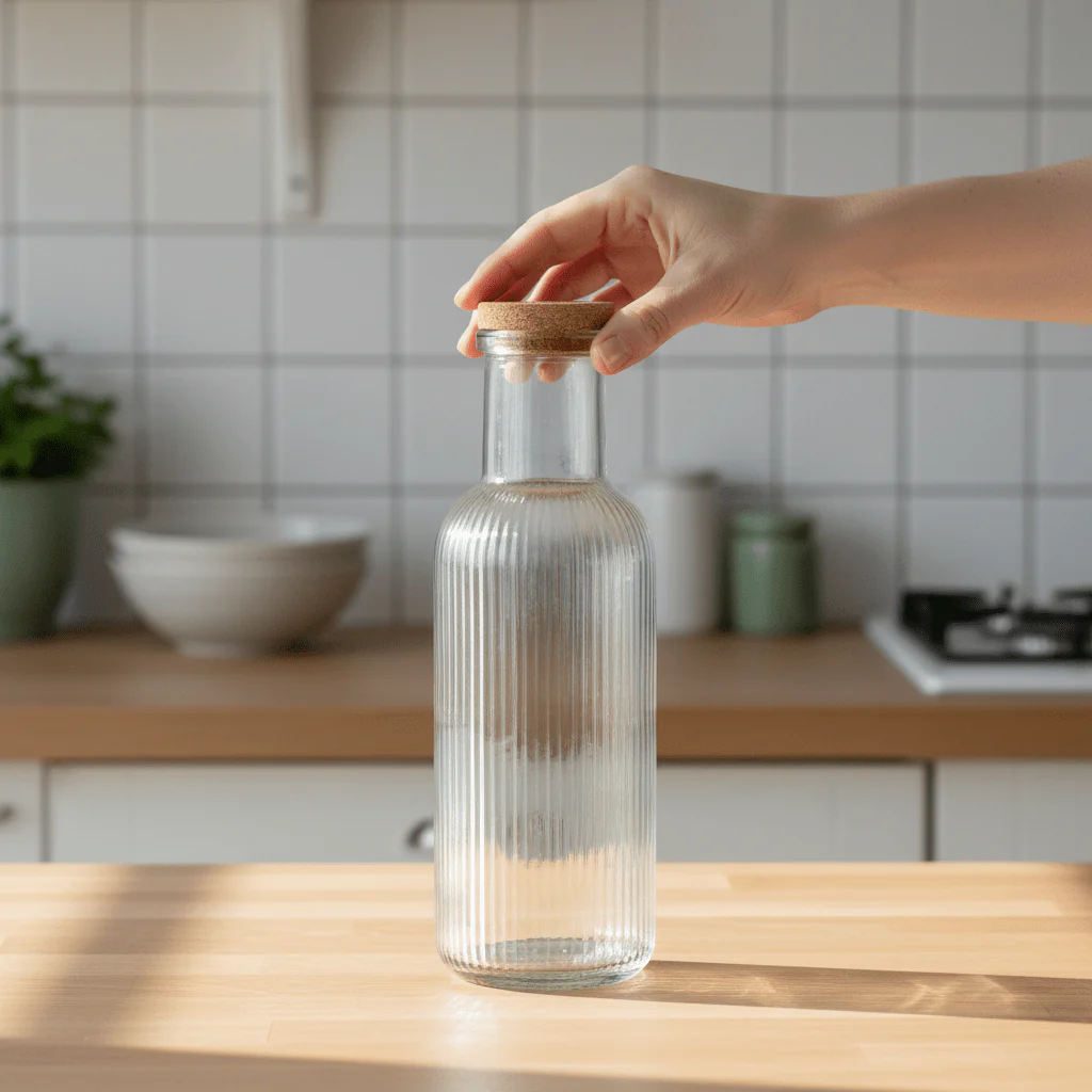 Glassflaske transparent 1 Liter 28 cm - Image 3