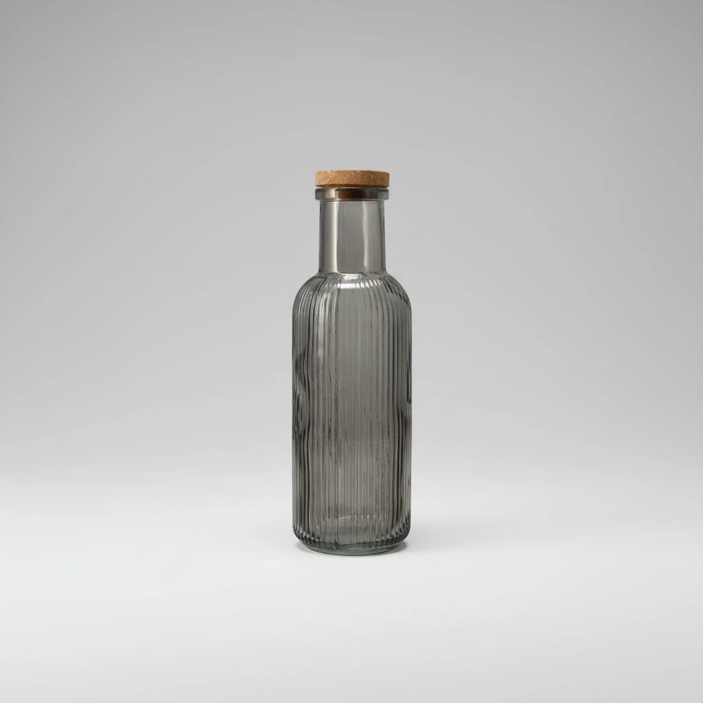 Glassflaske antrasitt 1 Liter 28 cm - Image 4