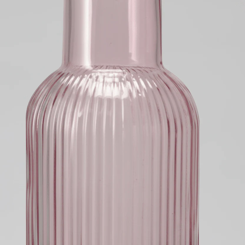 Glassflaske rosa 1 Liter 28 cm - Image 3