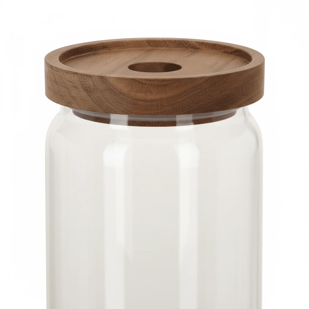 Glasskrukke med trelokk 30 x 9 cm - Image 2