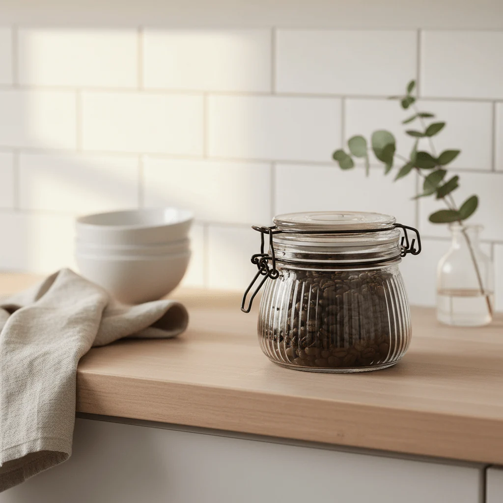 Glasskrukke rillet 500 ml - Image 3