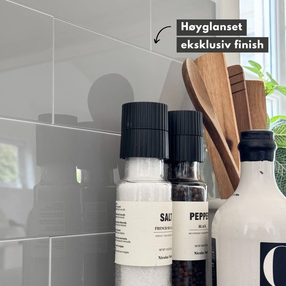 24-pk Hailey grå selvklebende veggfliser - Image 2