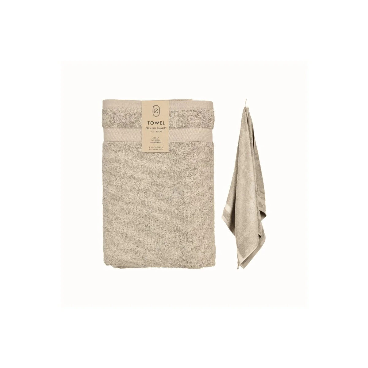 Håndkle bomull sand 70 x 140 cm - Image 4