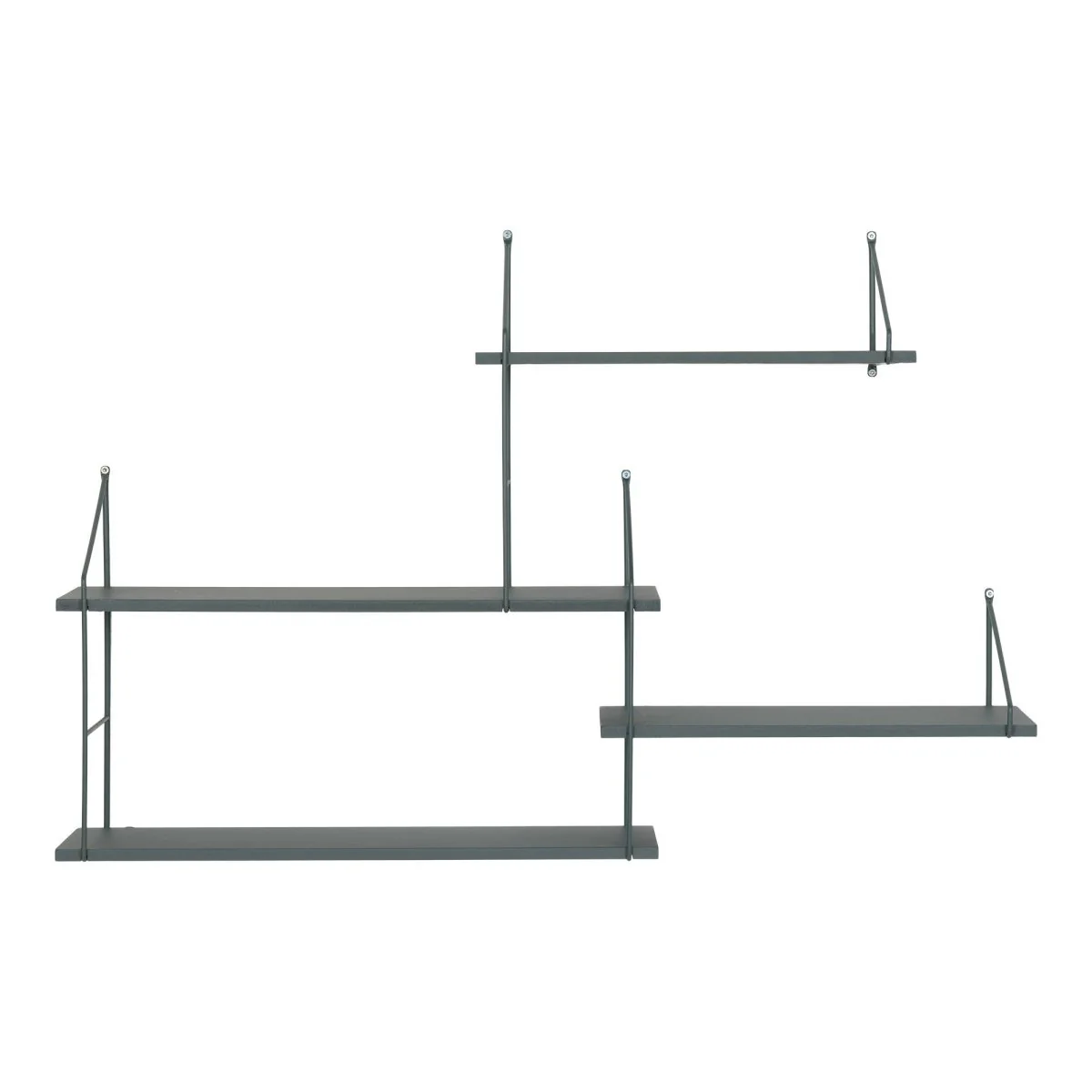Harlem vegghylle grønn metall og tre 99 cm - Image 3