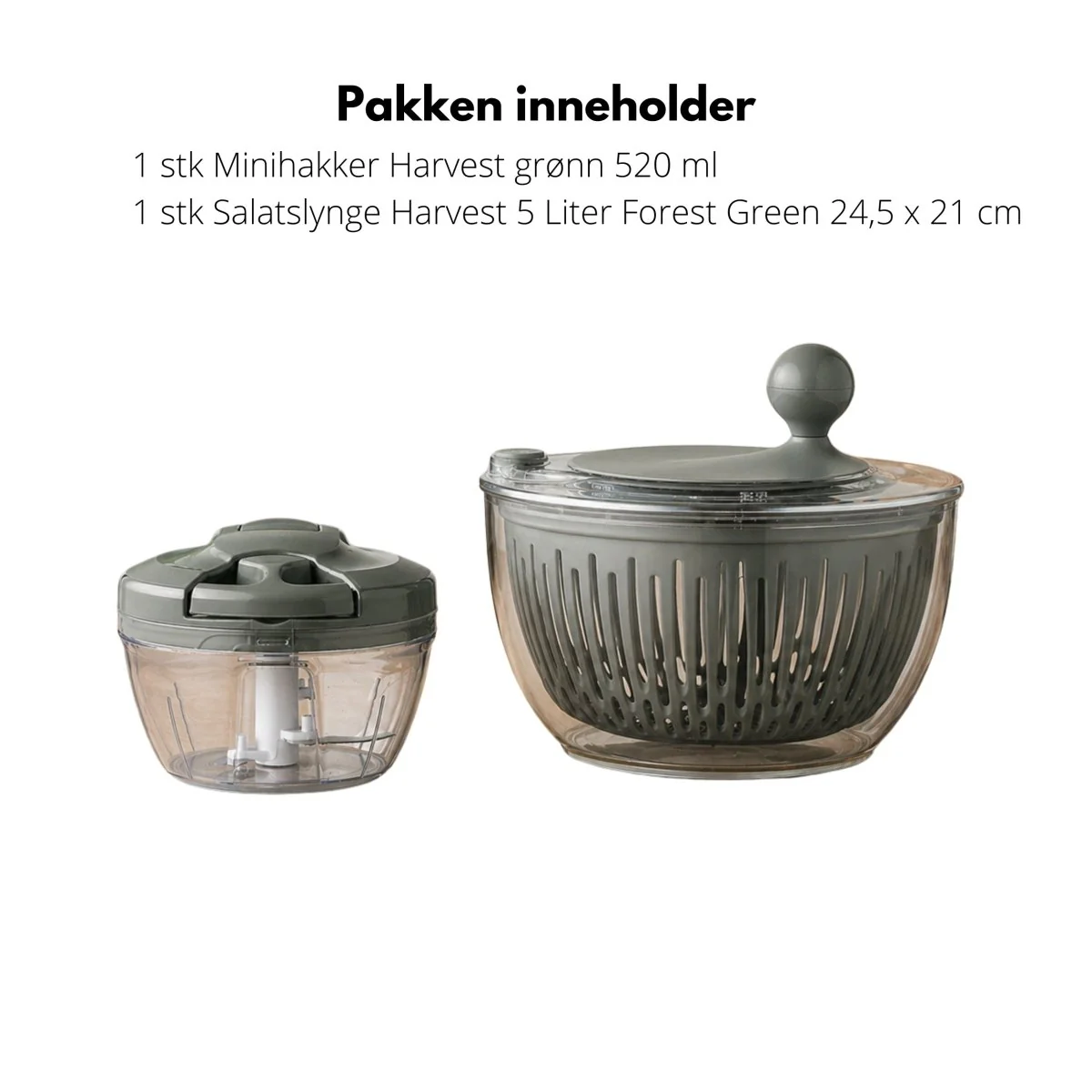 Harvest green minihakker + salatspinner - Image 2