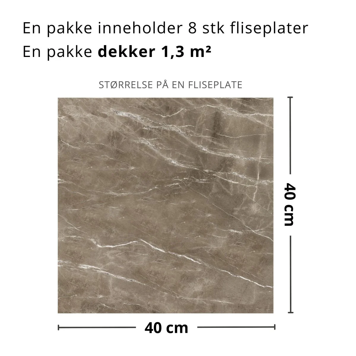 8-pk Havana selvklebende fliser - Image 4