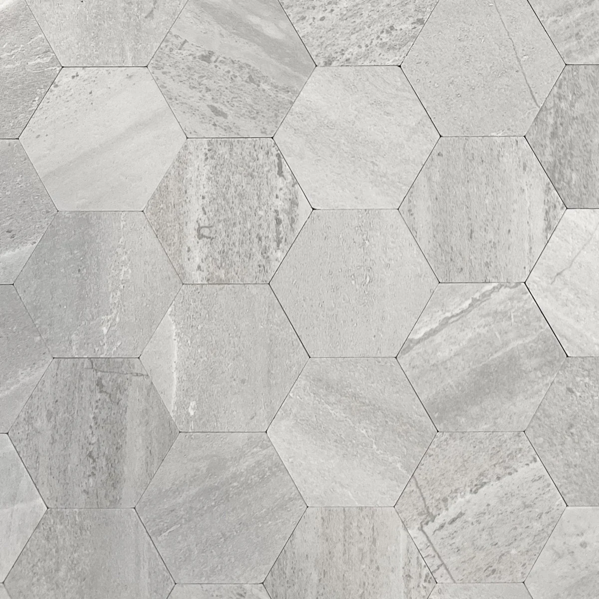 10-pk Hexagon lysegrå betong selvklebende veggfliser - Image 11