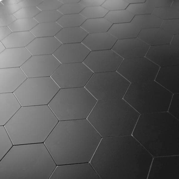 10-pk Hexagon sort matt selvklebende veggfliser - Image 4
