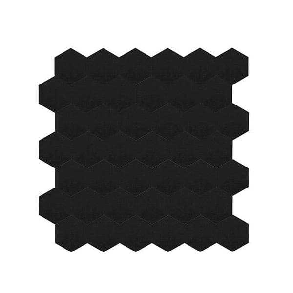 10-pk Hexagon sort matt selvklebende veggfliser - Image 9