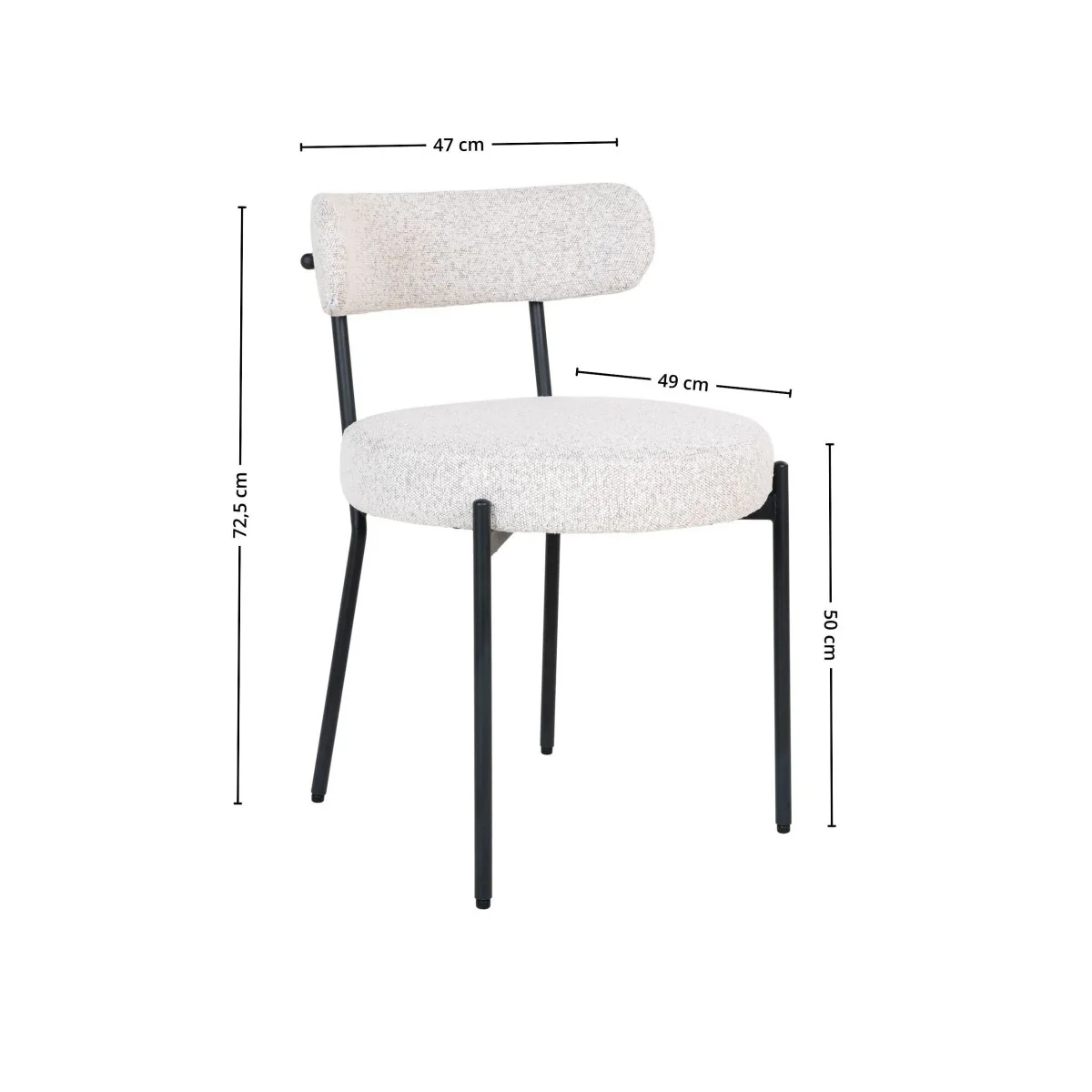 2-pk Badalona spisestol hvit - Image 3
