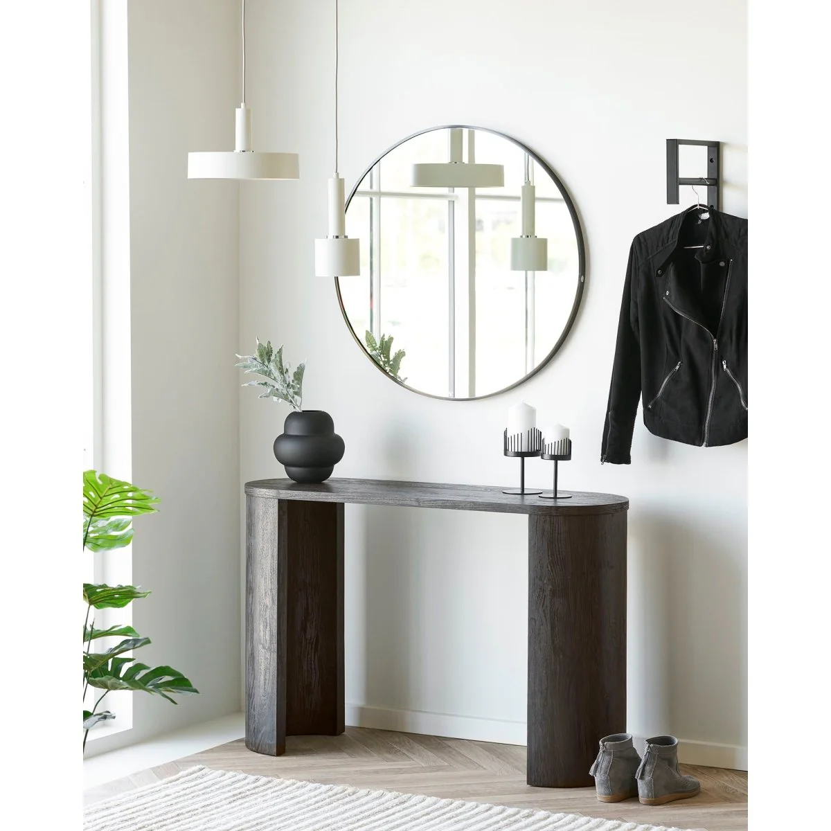 Bibione konsollbord mørk brun 114 x 75 cm - Image 2