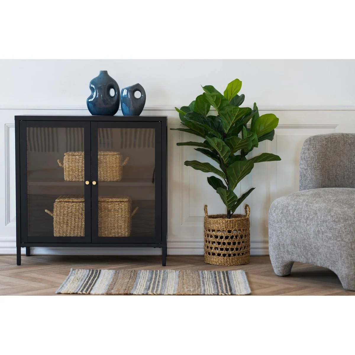Dalby skap sort 80 x 80 cm - Image 2