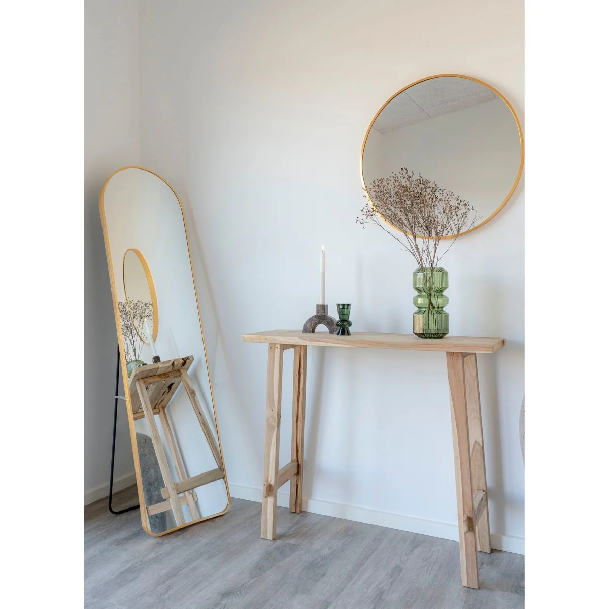 Girona konsollbord teak 90 x 30 x 80 cm - Image 5
