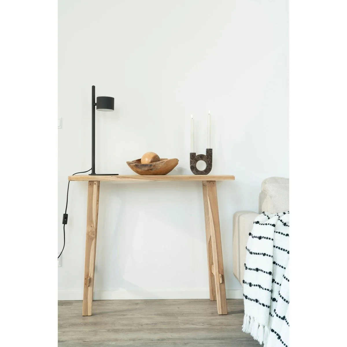 Girona konsollbord teak 90 x 30 x 80 cm - Image 9