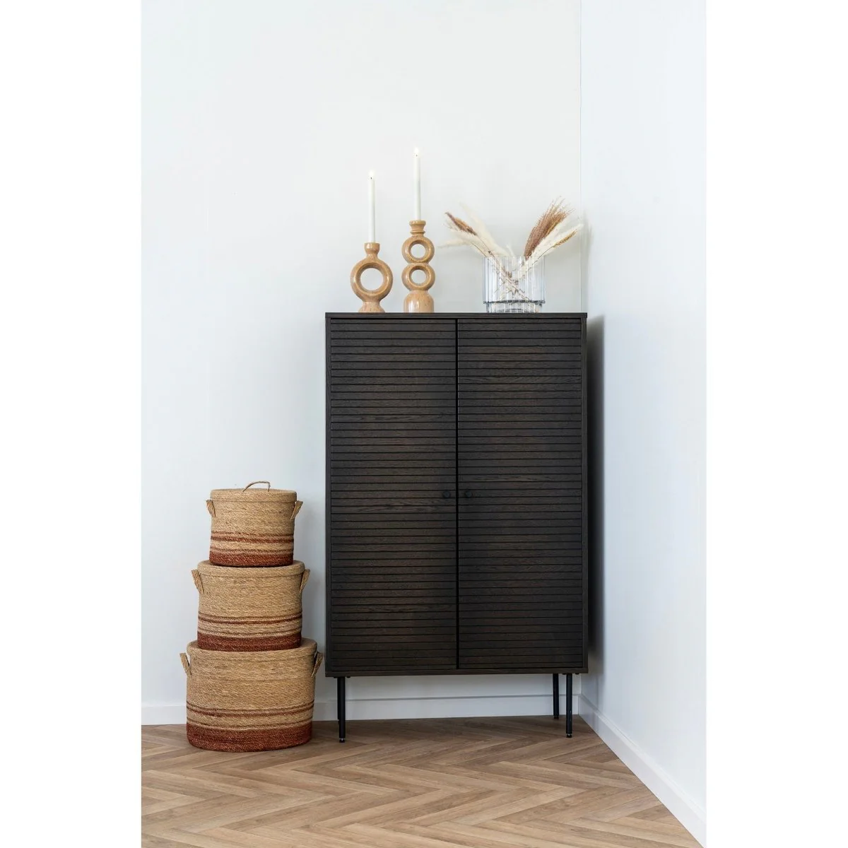Kyoto skap smoked oak veneer 80 x 40 x 130 cm