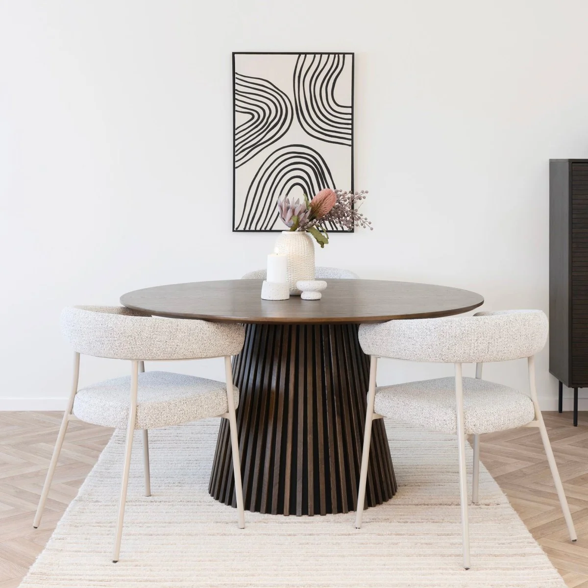 Osaka spisebord smoked oak veneer rund 140 cm