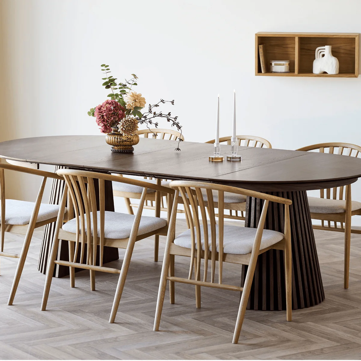 Osaka spisebord smoked oak veneer, uttrekkbart 120-240 cm - Image 9