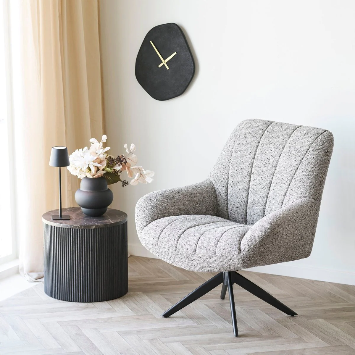 Rota sidebord, mørk brun ø45 cm - Image 2