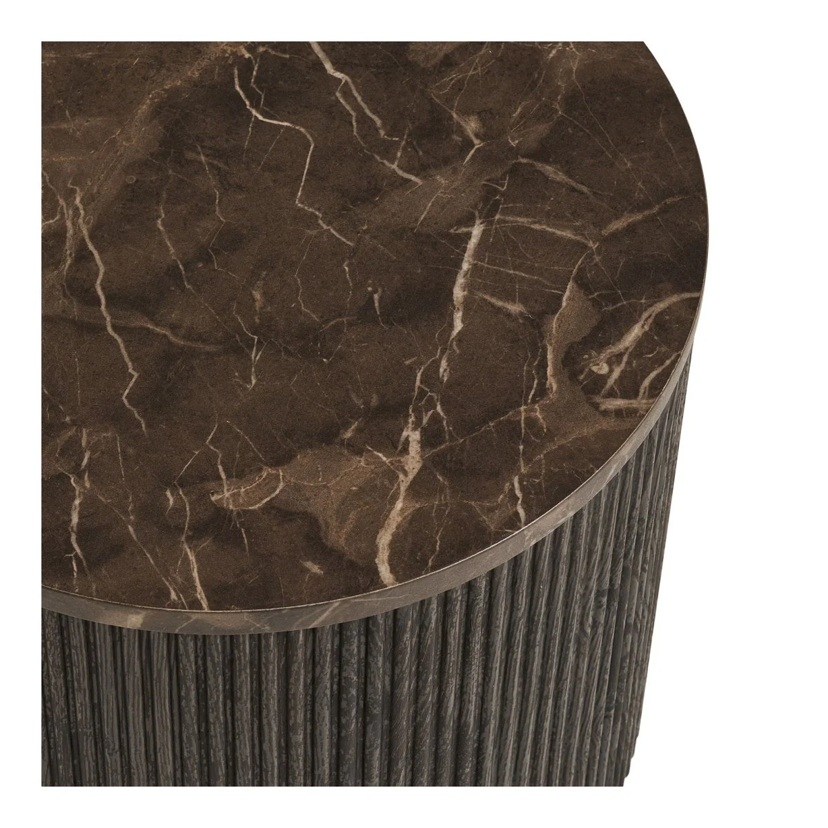 Rota sidebord, mørk brun ø45 cm - Image 3