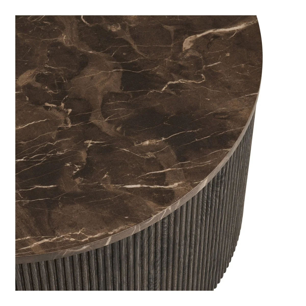 Rota sofabord rund, mørk brun ø80 cm - Image 3