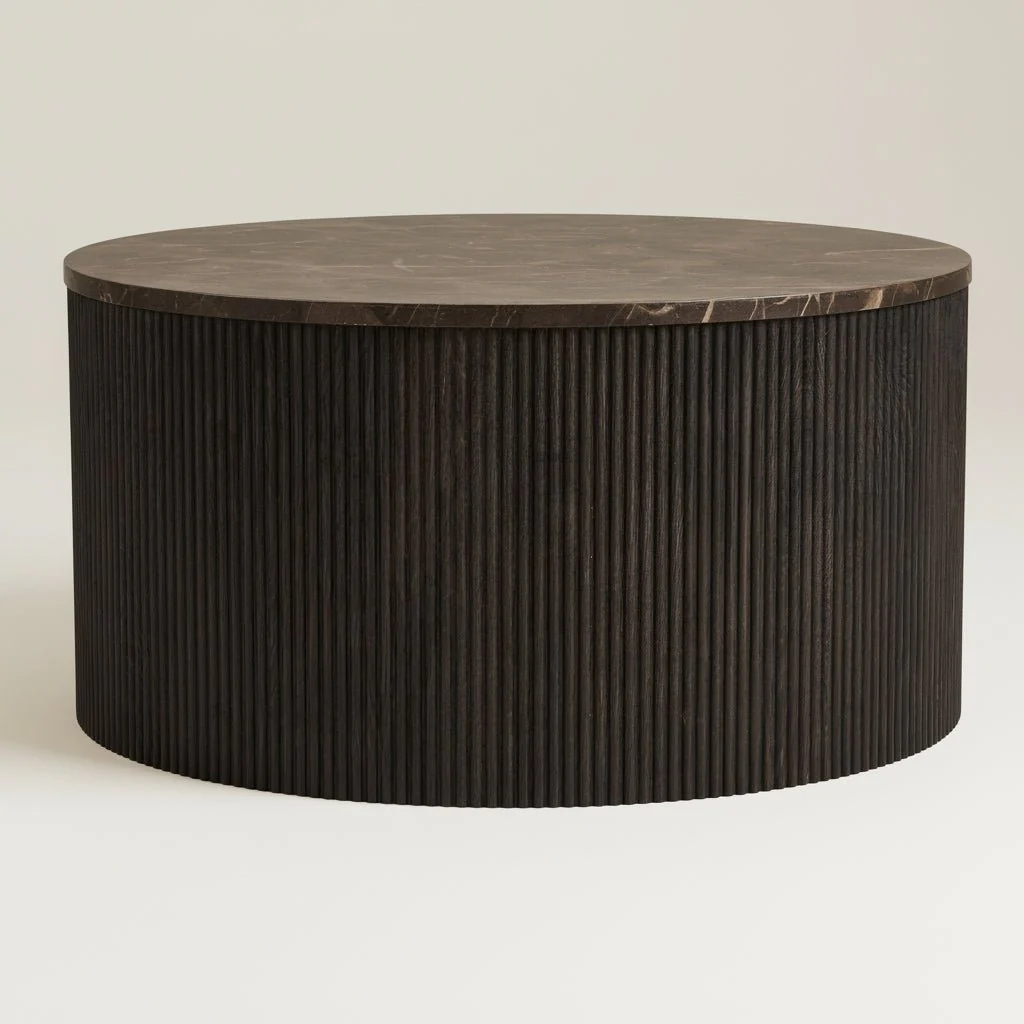 Rota sofabord rund, mørk brun ø80 cm - Image 5