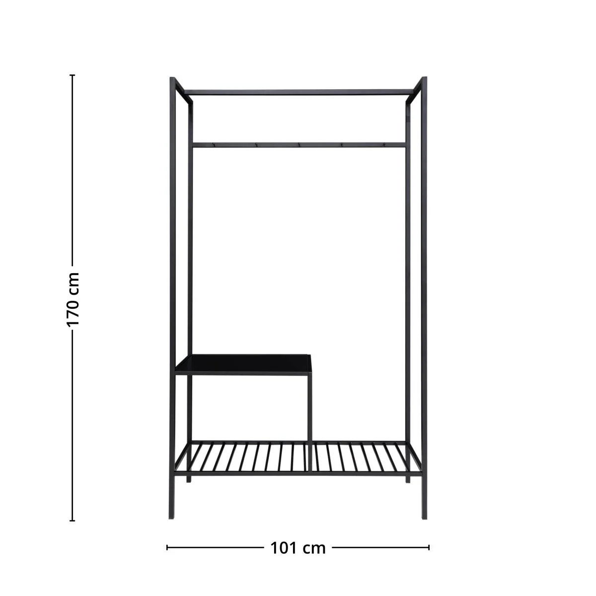 Vita klesstativ, sort metall - Image 4