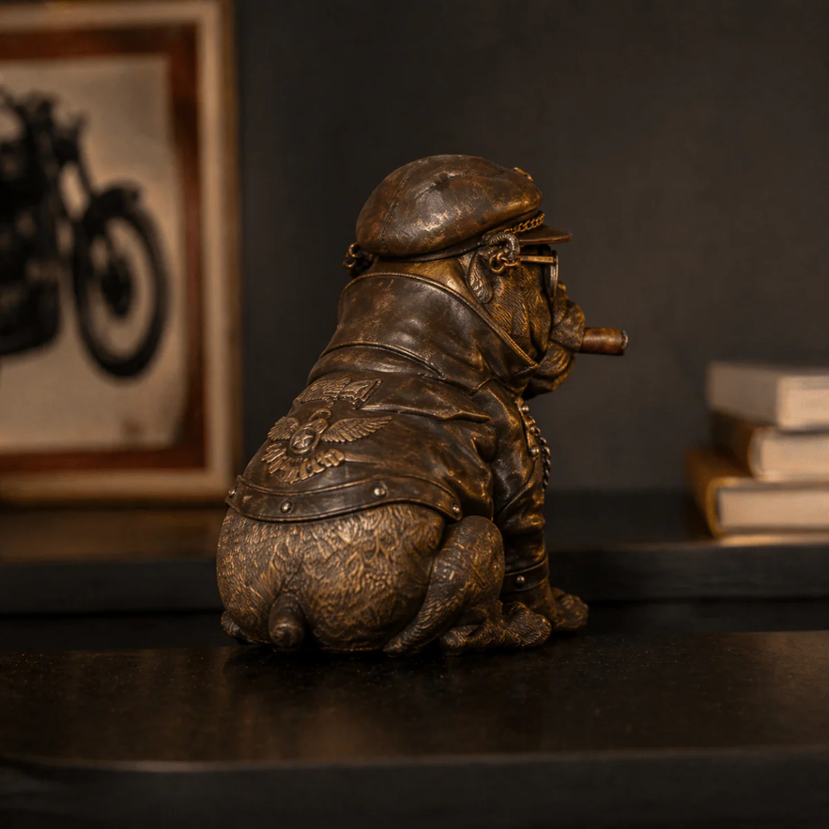 Bulldog med sigar dekorfigur - Image 3