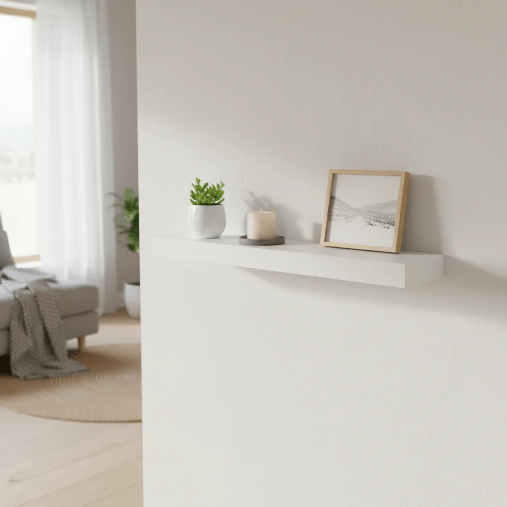 Hylle med LED-lys hvit - Image 3
