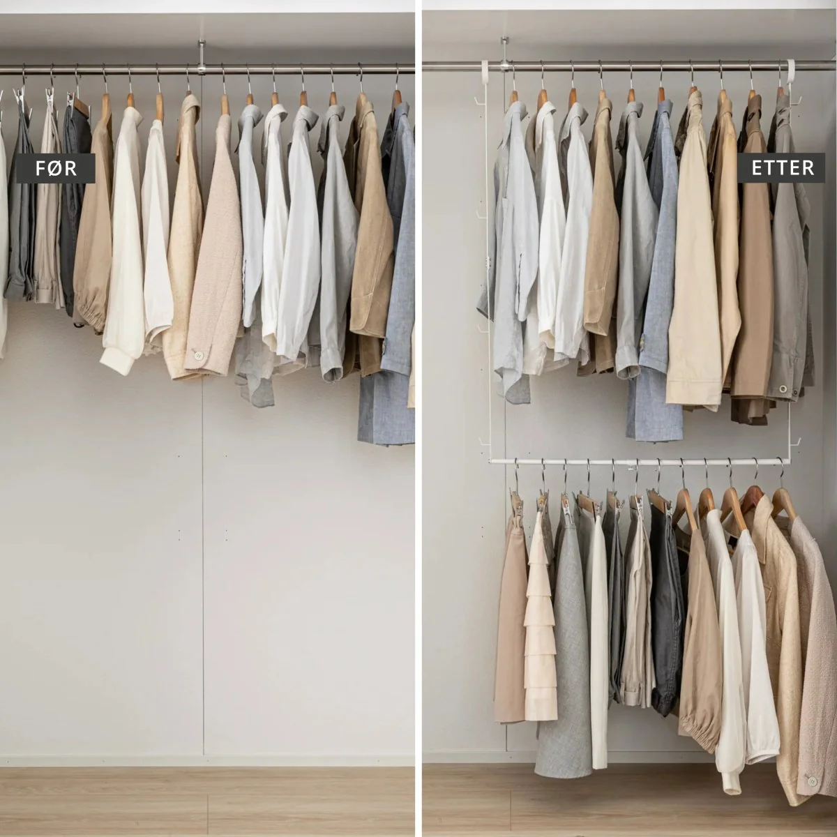 Justerbart klesstativ for garderobe med kroker - Image 2