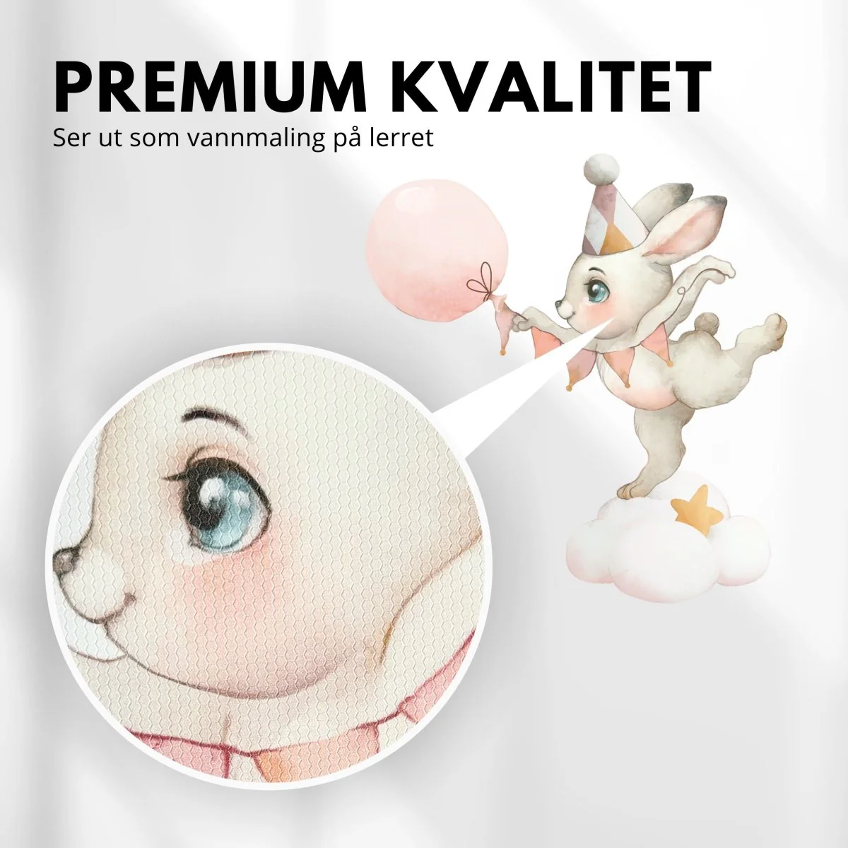 Kanin på sky klistremerke - Image 4