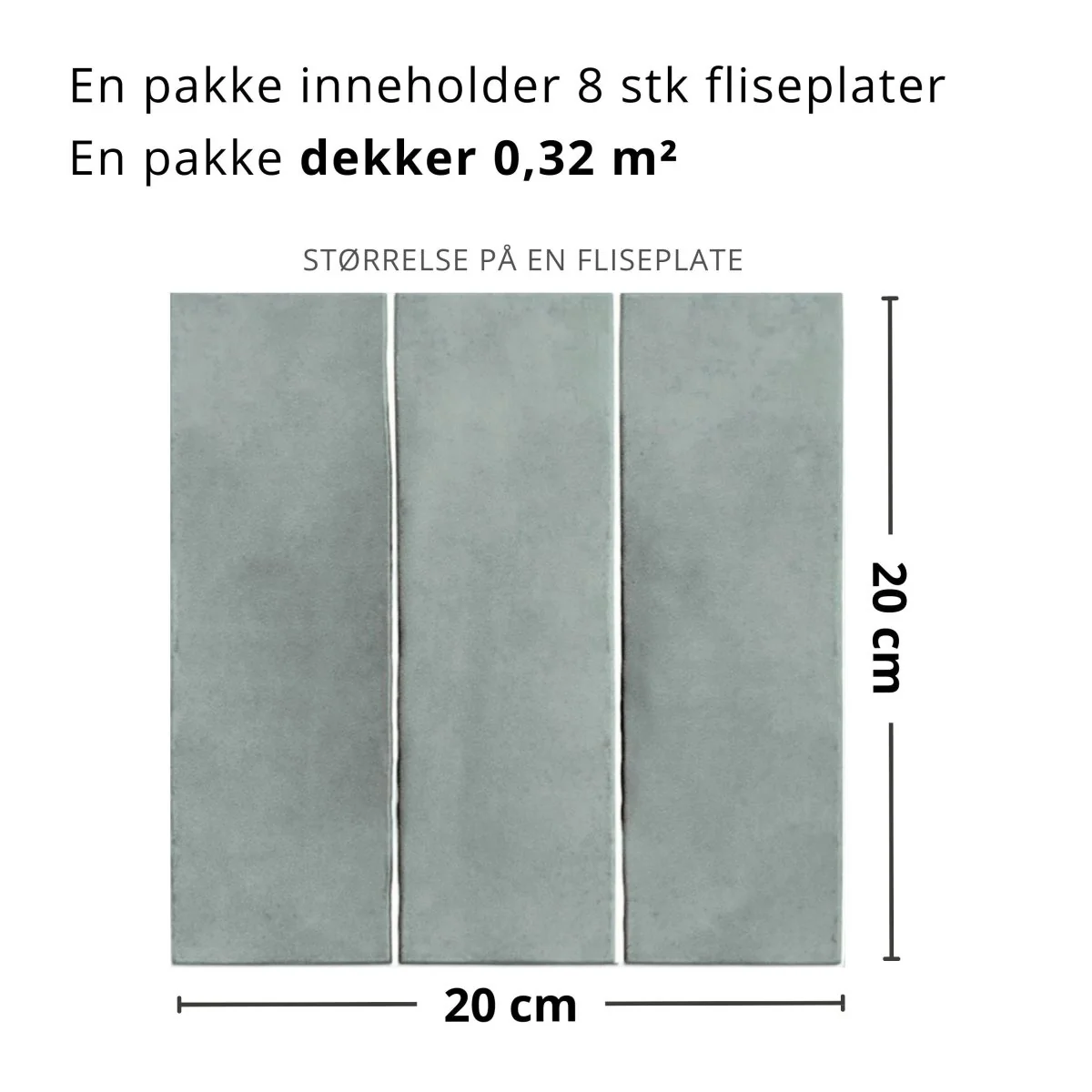 8-pk Katja betong selvklebende fliser - Image 2