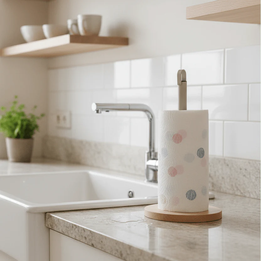 KitchenCraft Kjøkkenrullstativ i metall og tre - Image 5