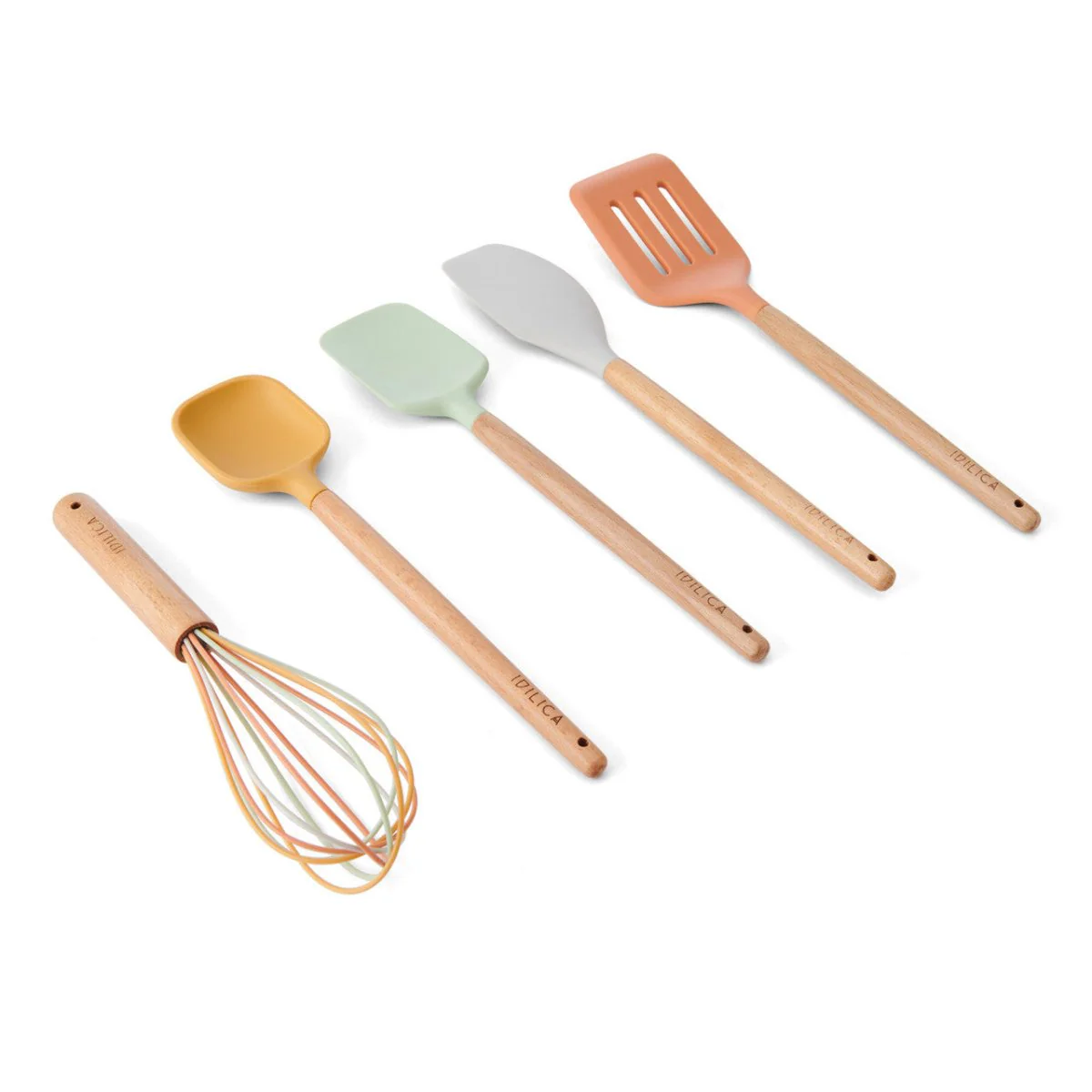 5-pk Kjøkkenredskap i silikon/bøketre - Image 4