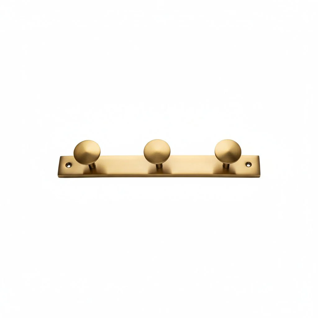 Knaggrekke i metall 3 knagger gull 42 × 5 cm - Image 2