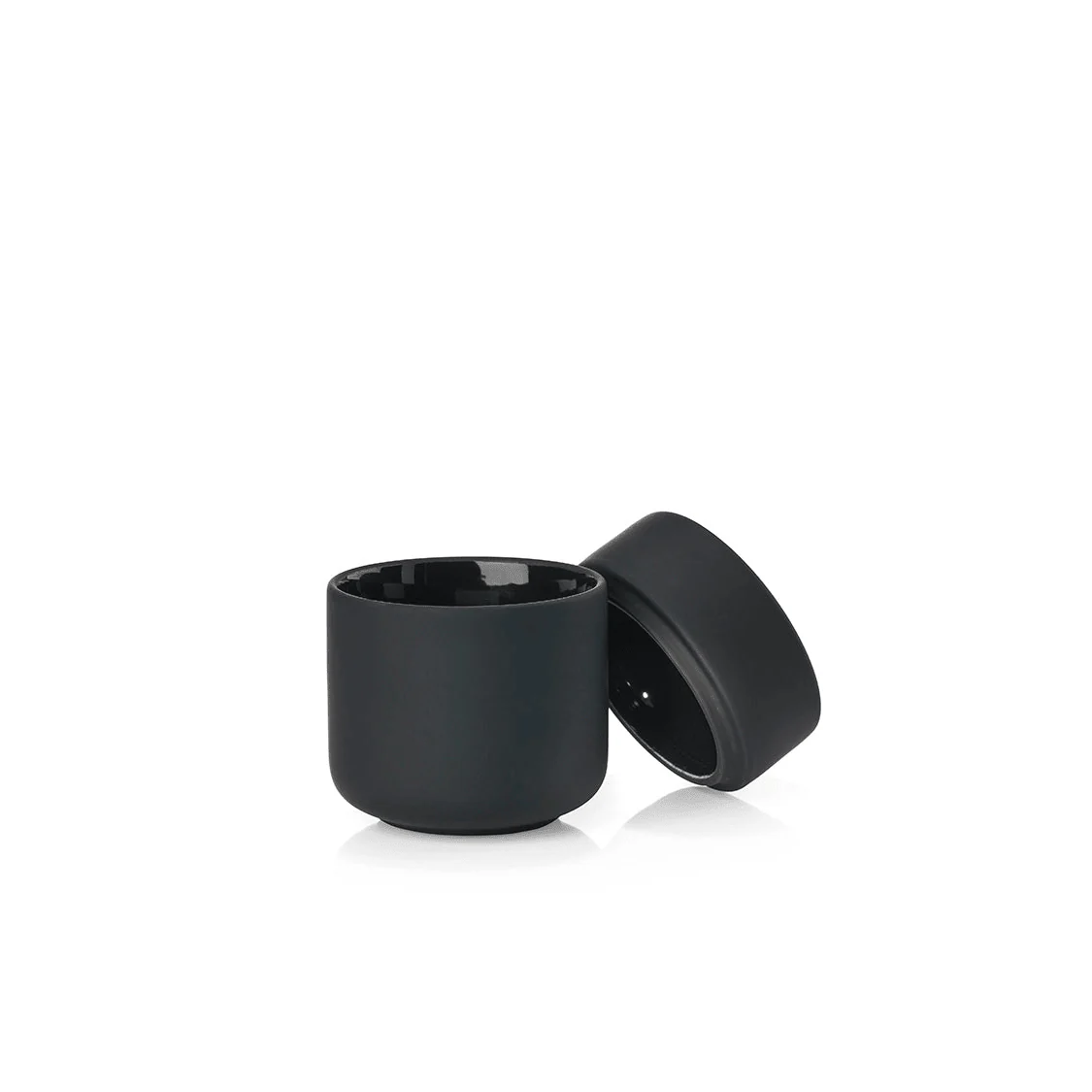 Krukke med lokk Ume sort 10 cm