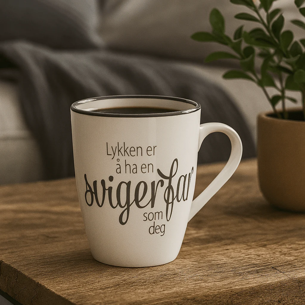 Kopp "svigerfar" hvit - Image 3