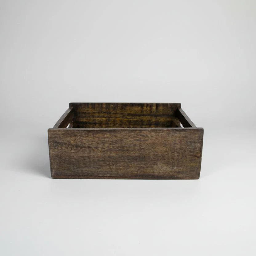 Kurv brunsort mangotre 31 x 25 x 11 cm - Image 4