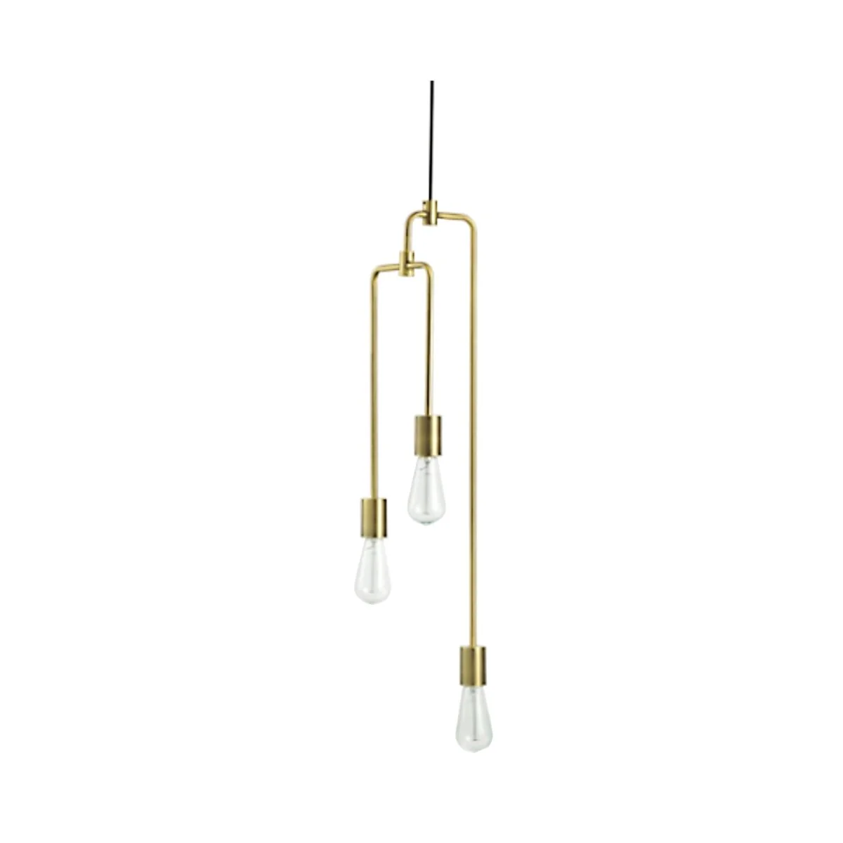 Taklampe 3 armer metall gull 29 x 21 x 84 cm - Image 3