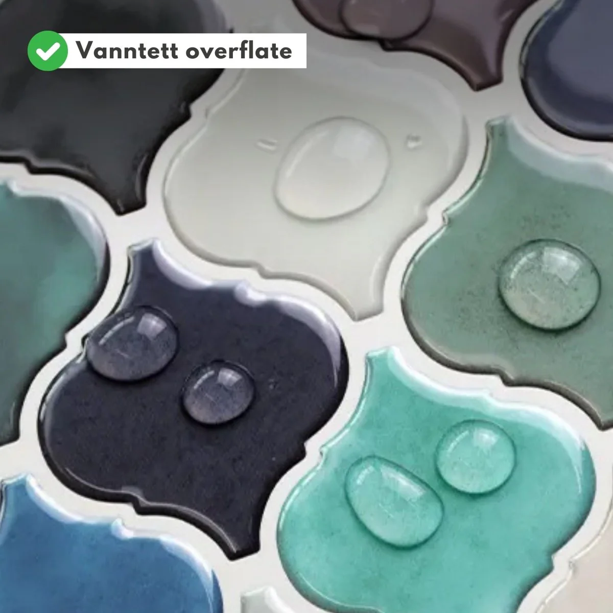 10-pk Lanterne blå/grønn selvklebende veggfliser - Image 3