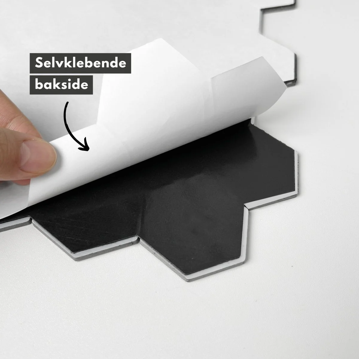 10-pk Latte hexagon selvklebende veggfliser - Image 6
