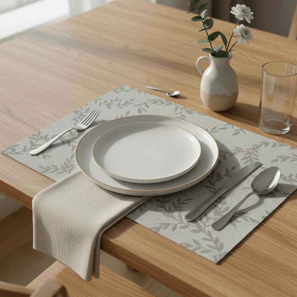 Bordbrikke løv grå - Image 3