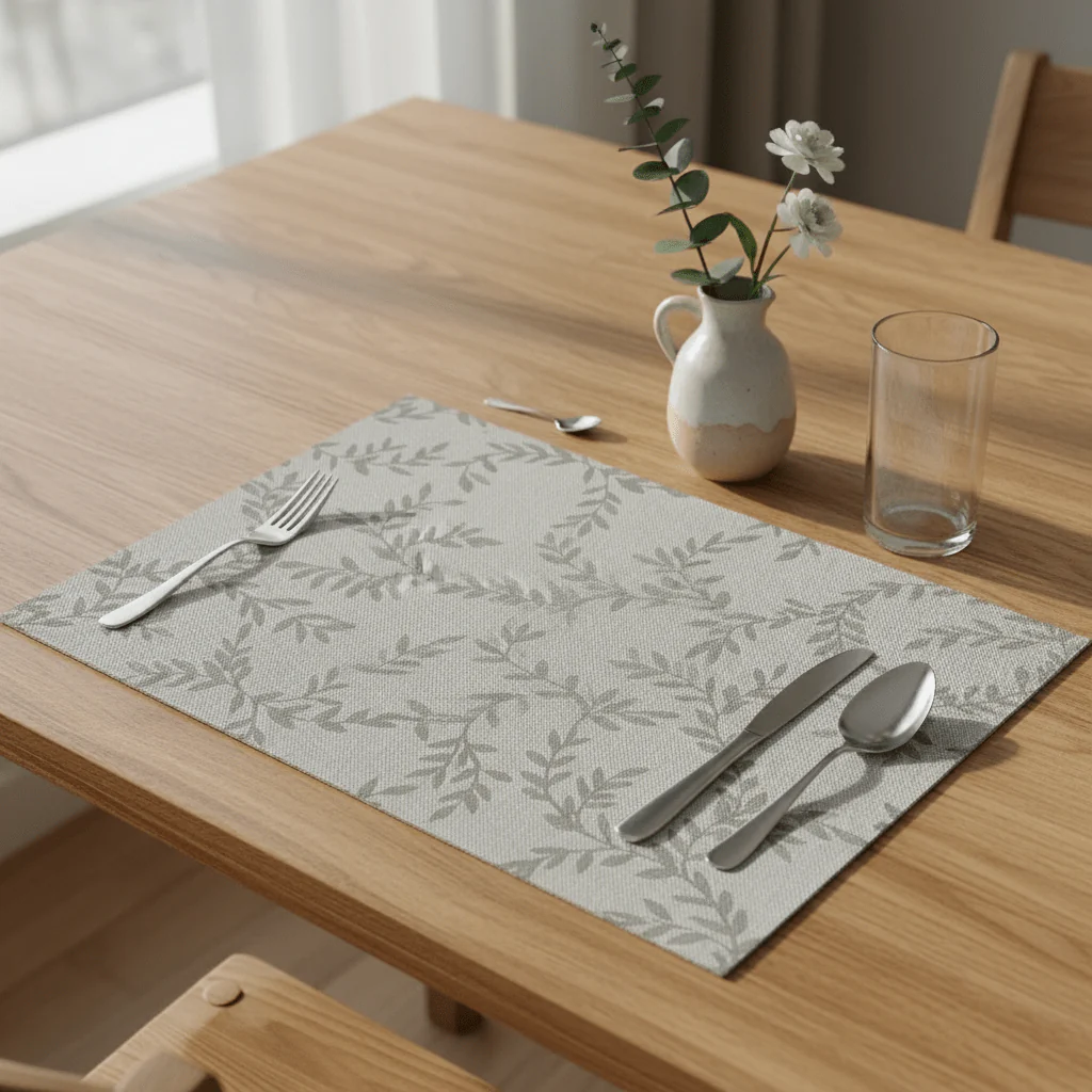 Bordbrikke løv grå - Image 4