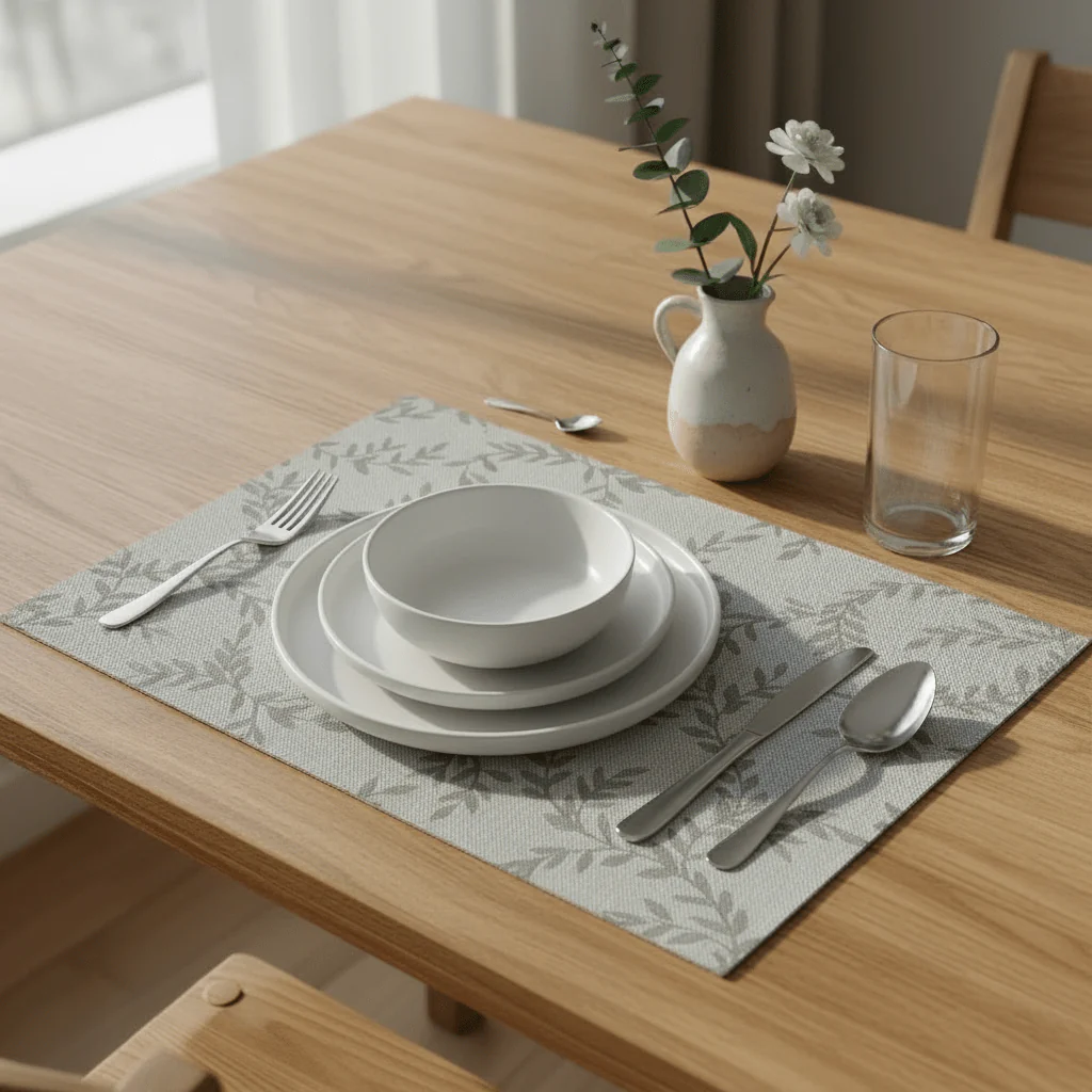 Bordbrikke løv grå - Image 6