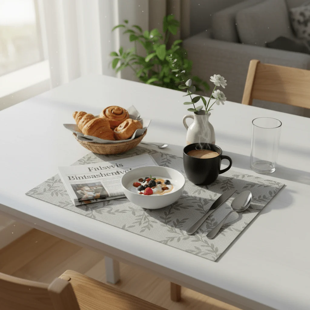 Bordbrikke løv grå - Image 7