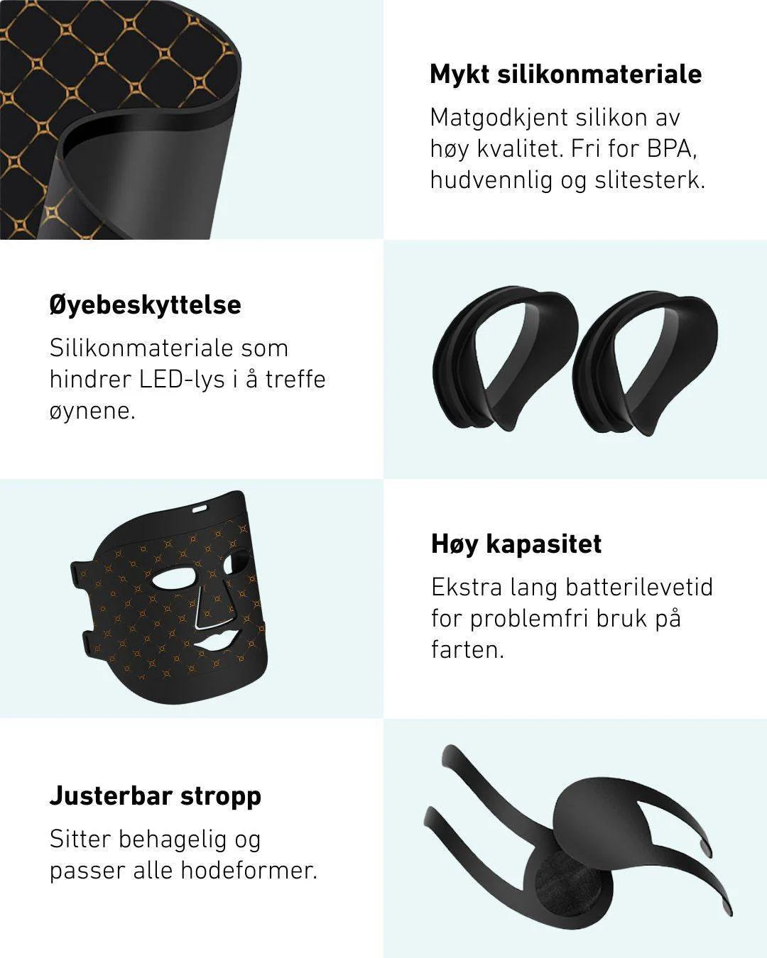 LED-lysmaske til ansikt mot akne, rynker og pigmentflekker - Image 13