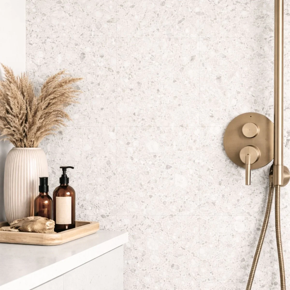 8-pk Lisboa Terrazzo hvit selvklebende fliser - Image 3