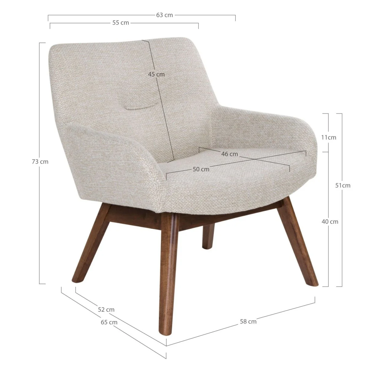 London Lounge stol sandfarget - Image 5