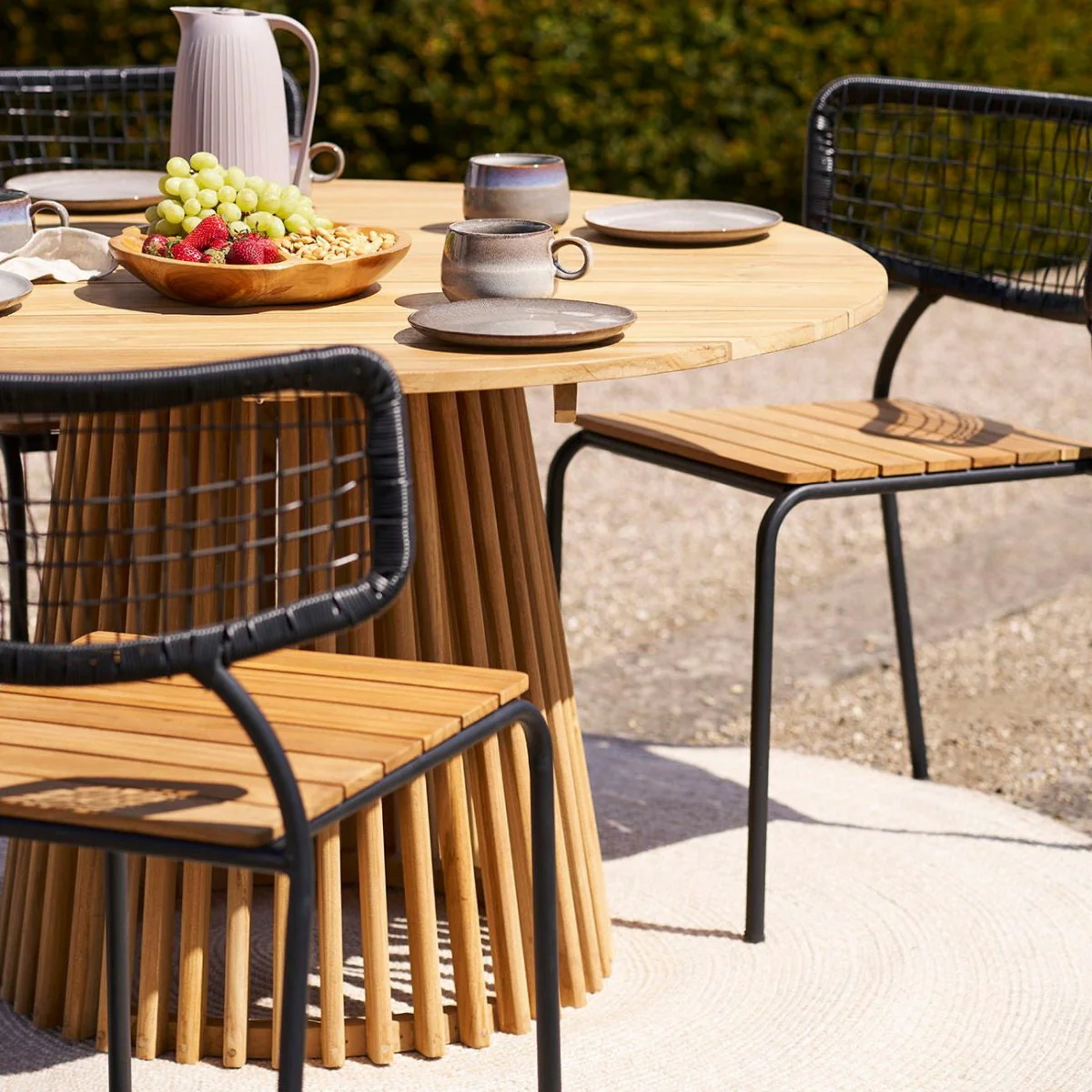 Lorca spisebord teak natur 120 cm - Image 5